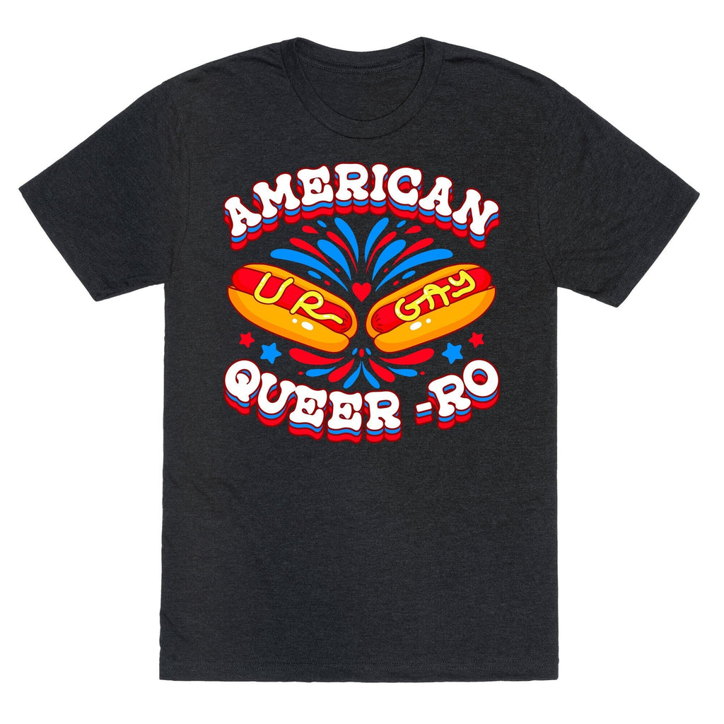 America Queer-Ro Unisex Triblend Tee Hoodie, Sweatshirt | CoreVibeTees.com (Image 1)