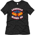 America Queer-Ro Womens Triblend Tee Hoodie, Sweatshirt | CoreVibeTees.com (Image 1)