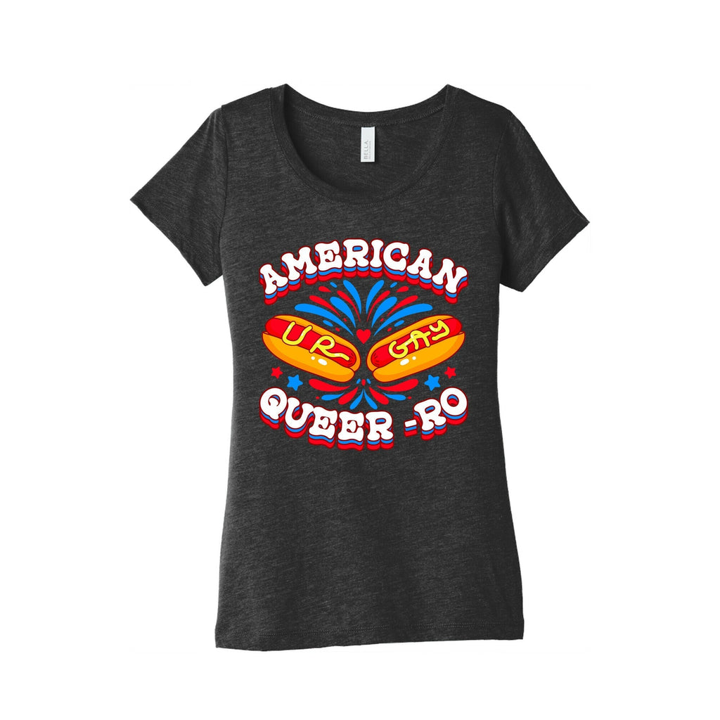 America Queer-Ro Womens Triblend Tee Hoodie, Sweatshirt | CoreVibeTees.com (Image 3)