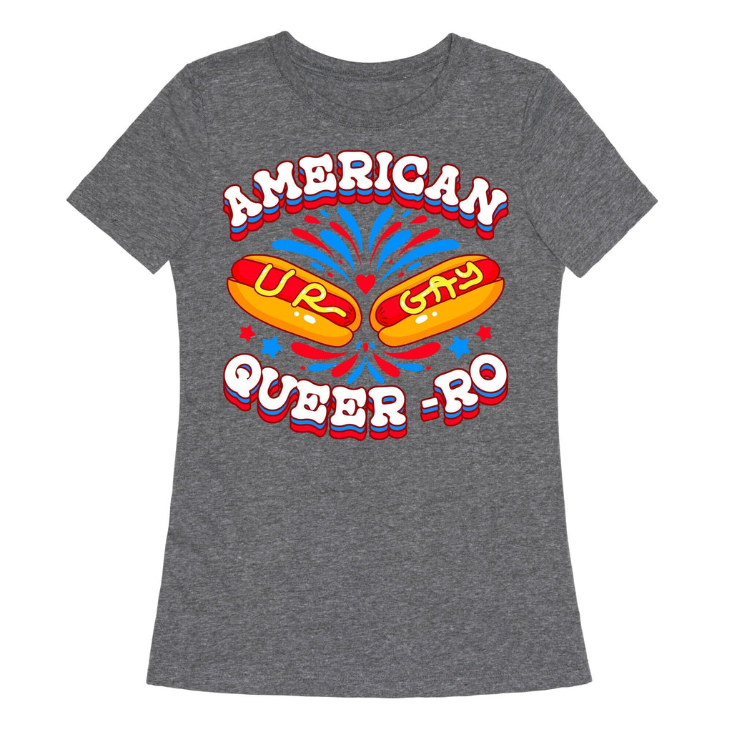 America Queer-Ro Womens Triblend Tee Hoodie, Sweatshirt | CoreVibeTees.com (Image 2)