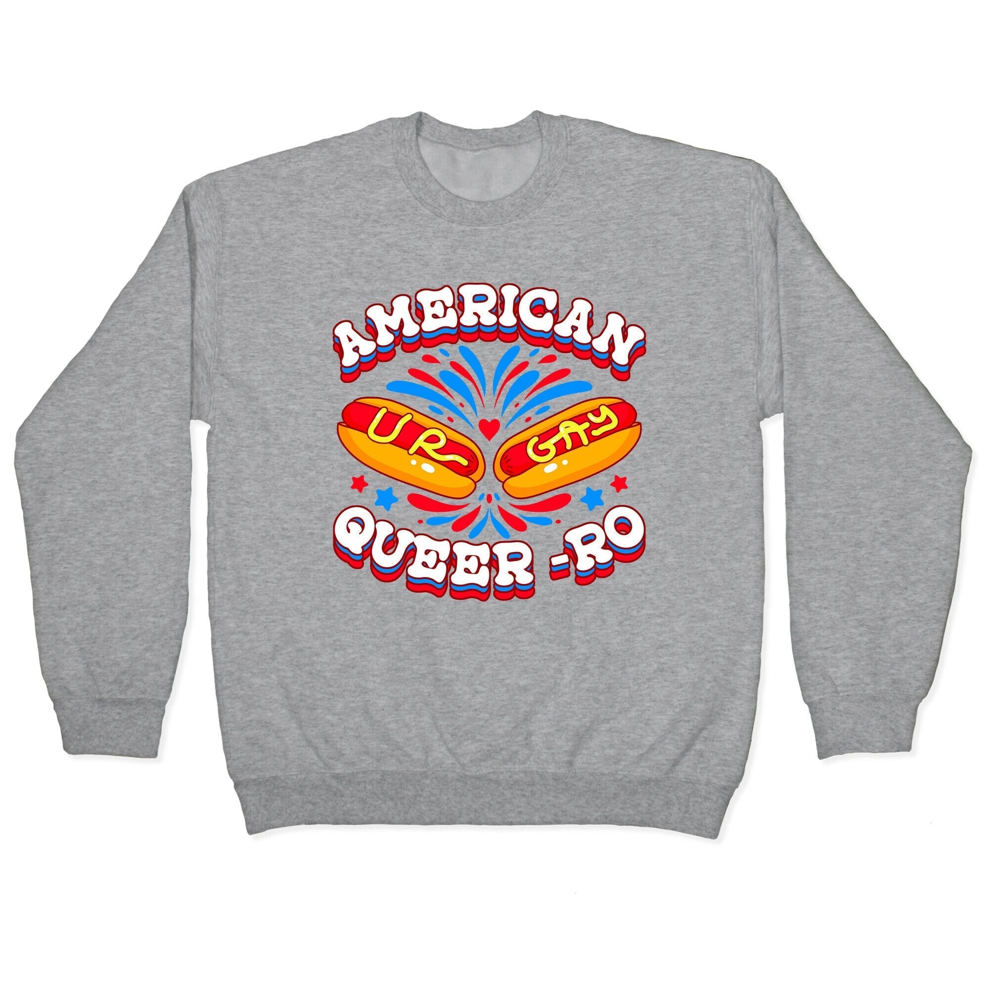 America Queer-Ro Crewneck Sweatshirt T-Shirts, Hoodie | CoreVibeTees.com (Image 2)
