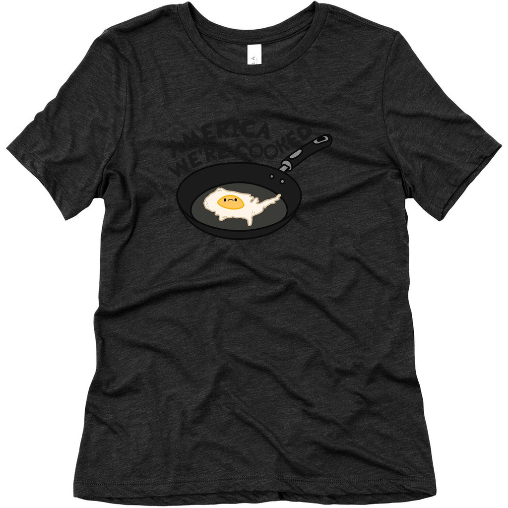 America Were Cooked Womens Triblend Tee Hoodie, Sweatshirt | CoreVibeTees.com (Image 1)