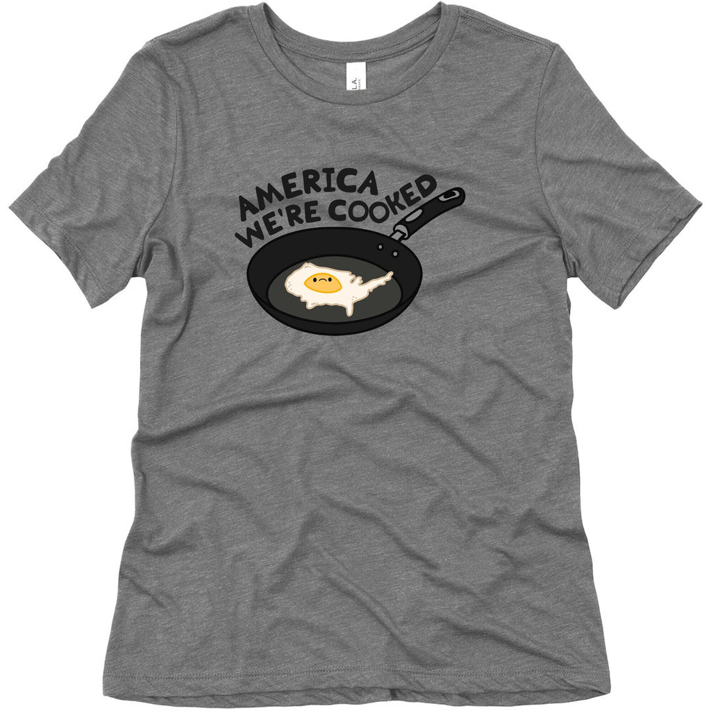America Were Cooked Womens Triblend Tee Hoodie, Sweatshirt | CoreVibeTees.com (Image 3)