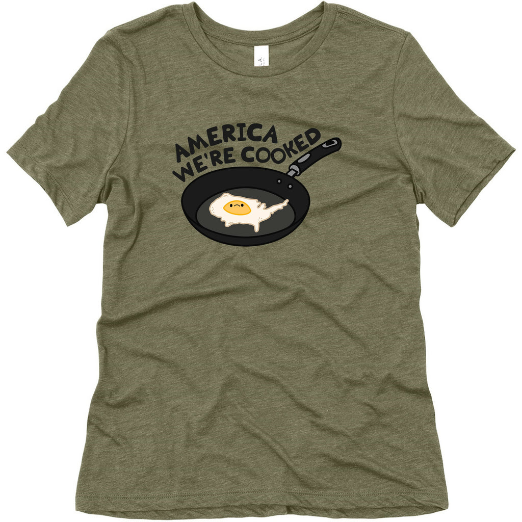 America Were Cooked Womens Triblend Tee Hoodie, Sweatshirt | CoreVibeTees.com (Image 4)