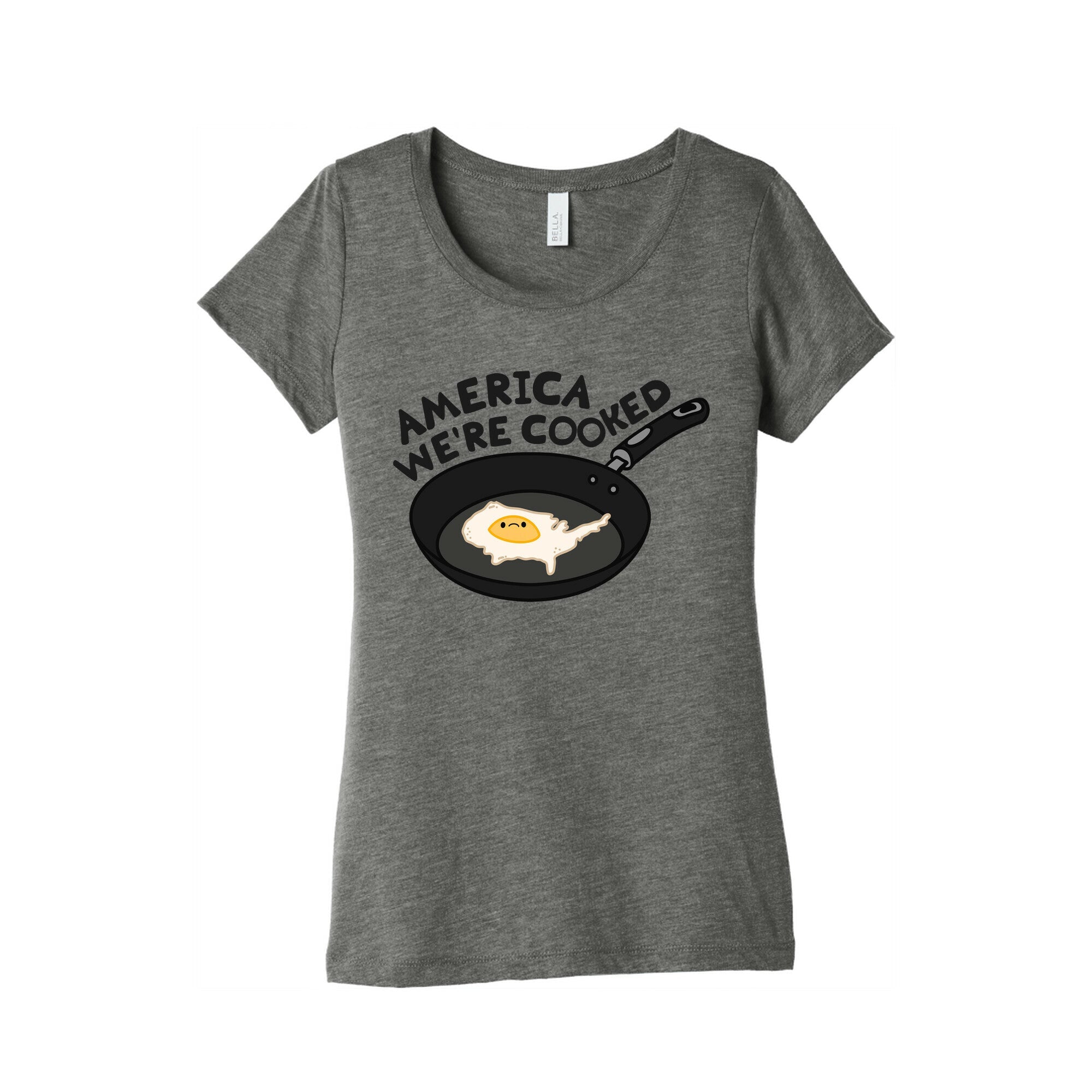 America Were Cooked Womens Triblend Tee Hoodie, Sweatshirt | CoreVibeTees.com (Image 2)