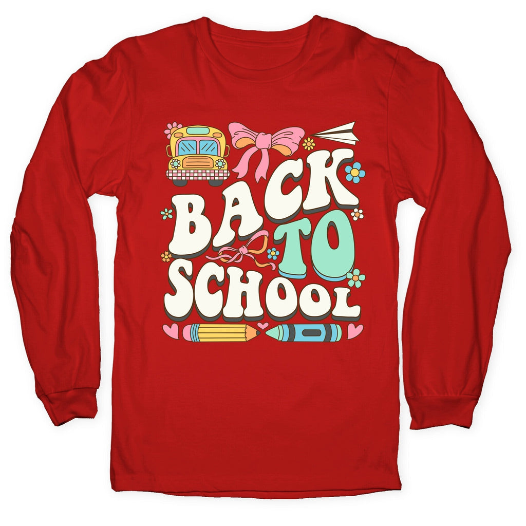 Back To School Longsleeve Tee Hoodie, Sweatshirt | CoreVibeTees.com (Image 3)