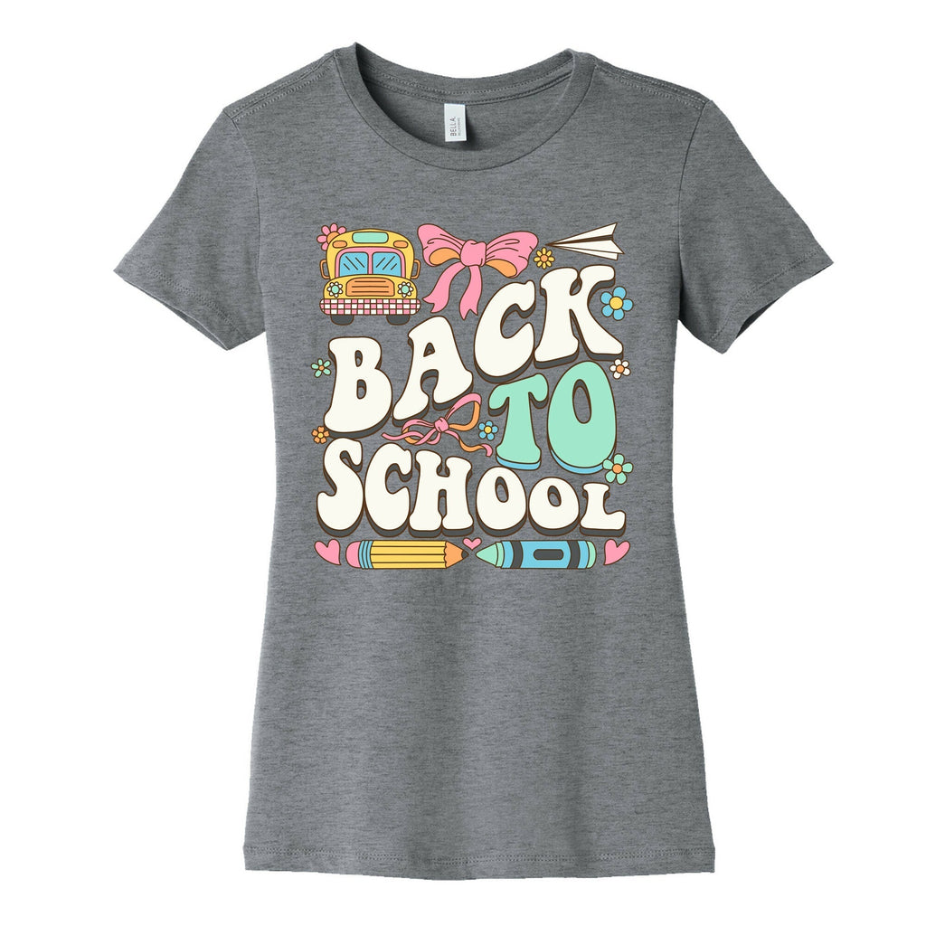 Back To School Womens Cotton Tee Hoodie, Sweatshirt | CoreVibeTees.com (Image 1)