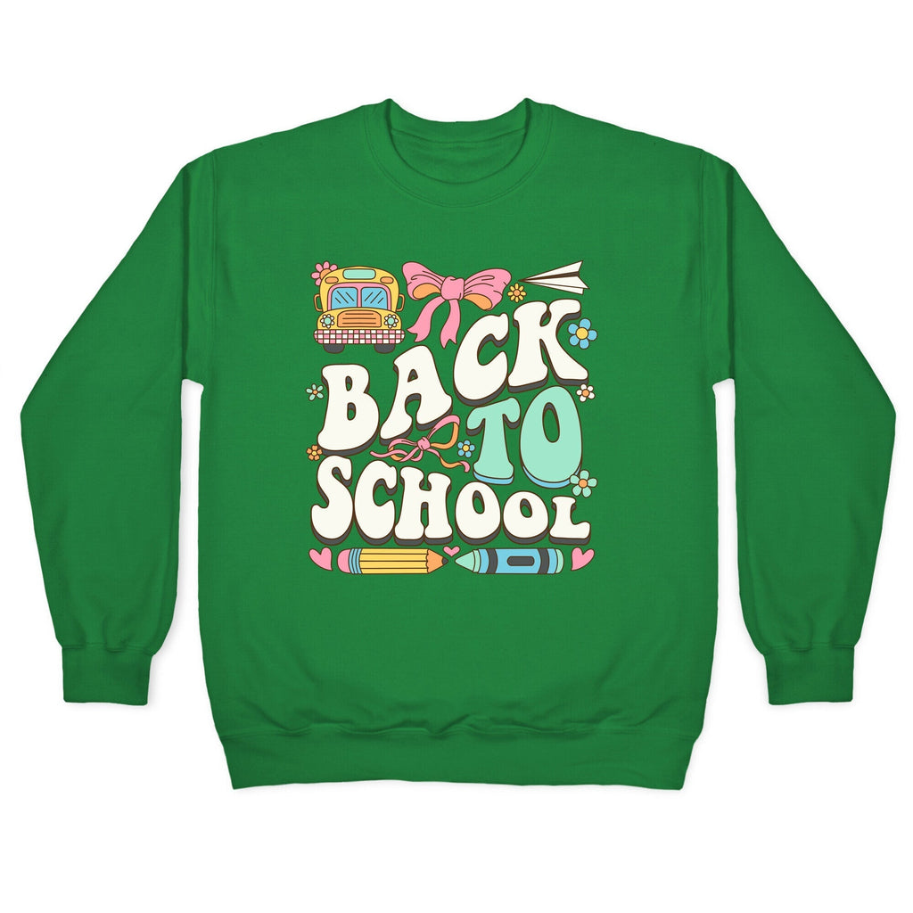 Back To School Crewneck Sweatshirt T-Shirts, Hoodie | CoreVibeTees.com (Image 2)