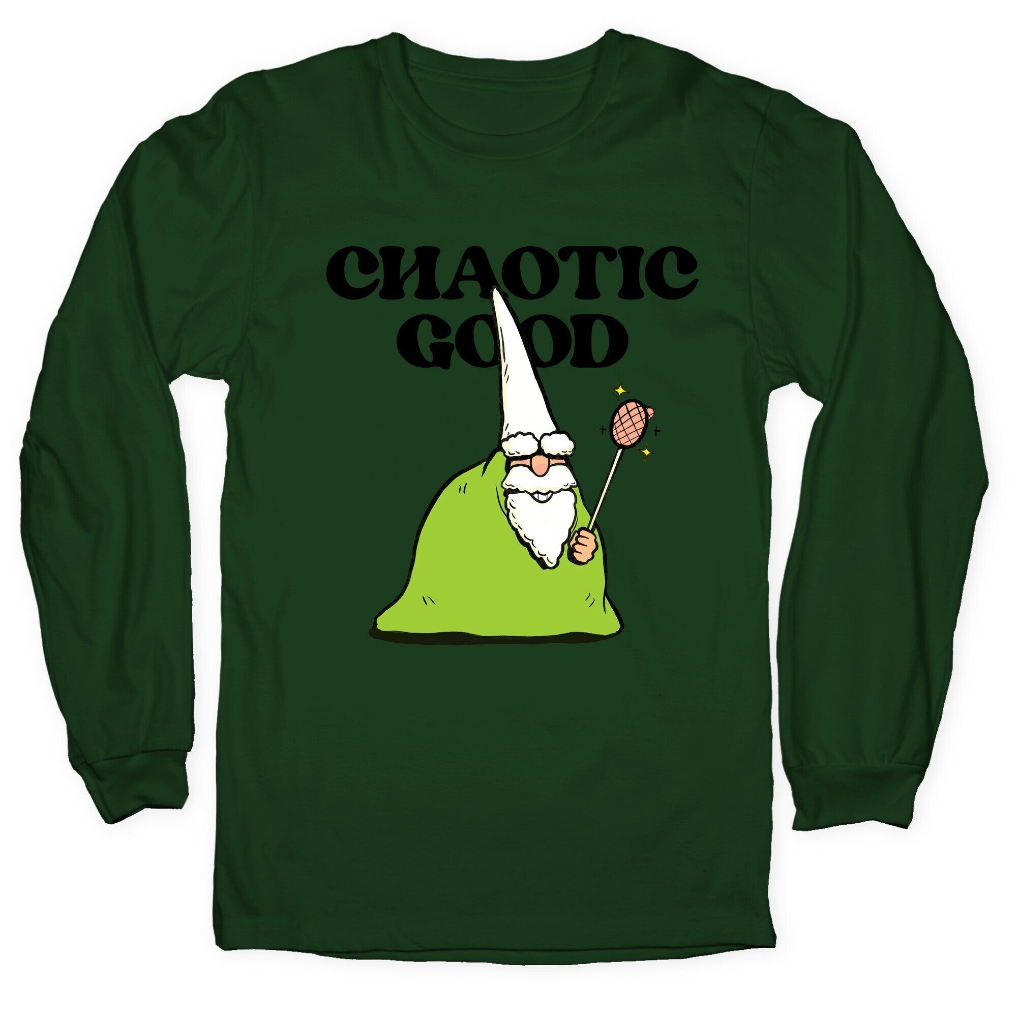 Chaotic Good Gnome Longsleeve Tee Hoodie, Sweatshirt | CoreVibeTees.com (Image 2)
