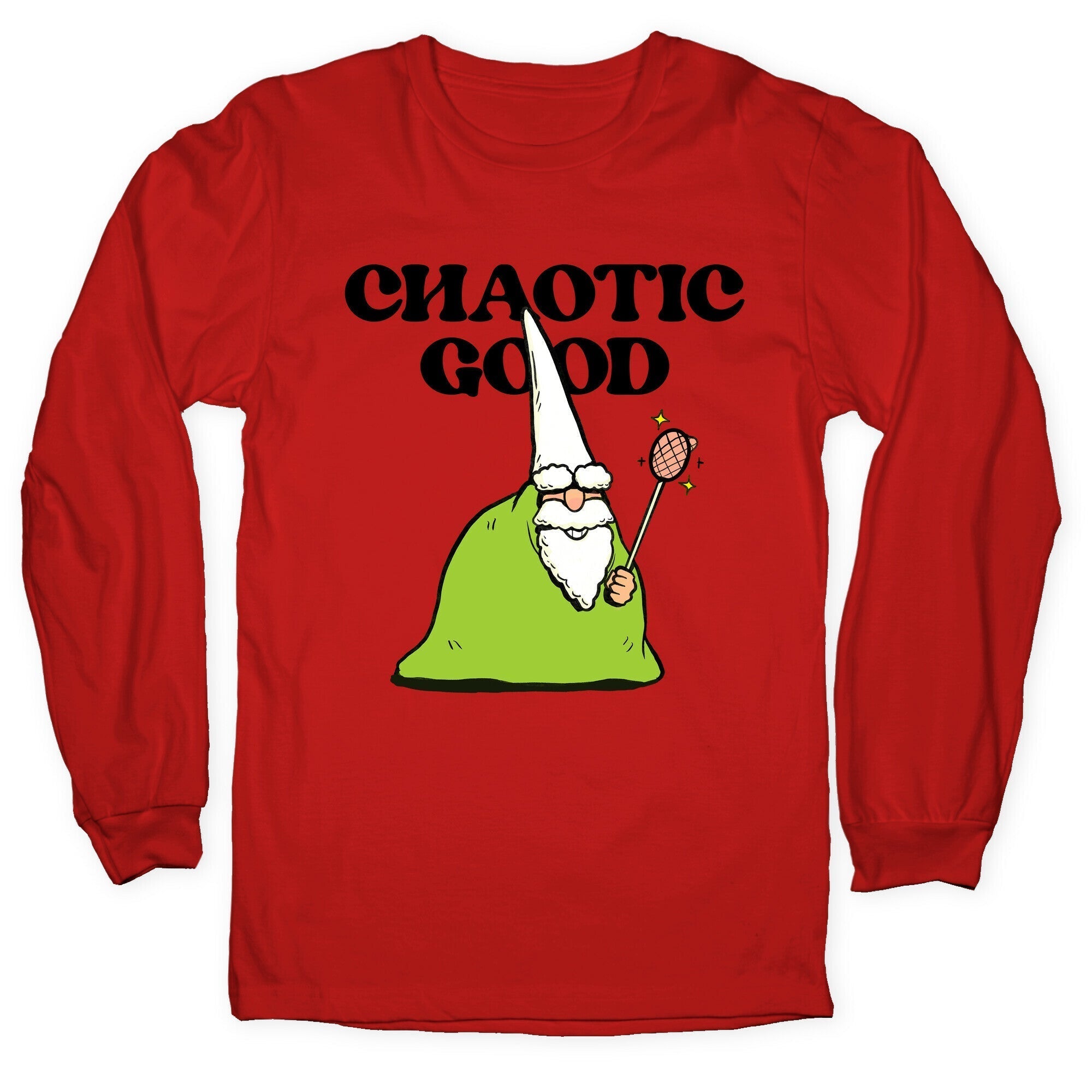 Chaotic Good Gnome Longsleeve Tee Hoodie, Sweatshirt | CoreVibeTees.com (Image 3)