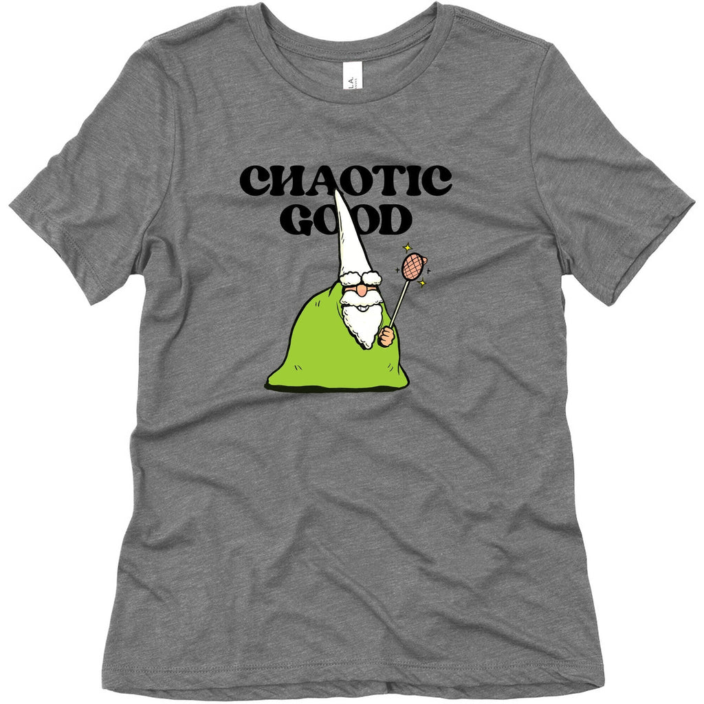 Chaotic Good Gnome Womens Triblend Tee Hoodie, Sweatshirt | CoreVibeTees.com (Image 3)