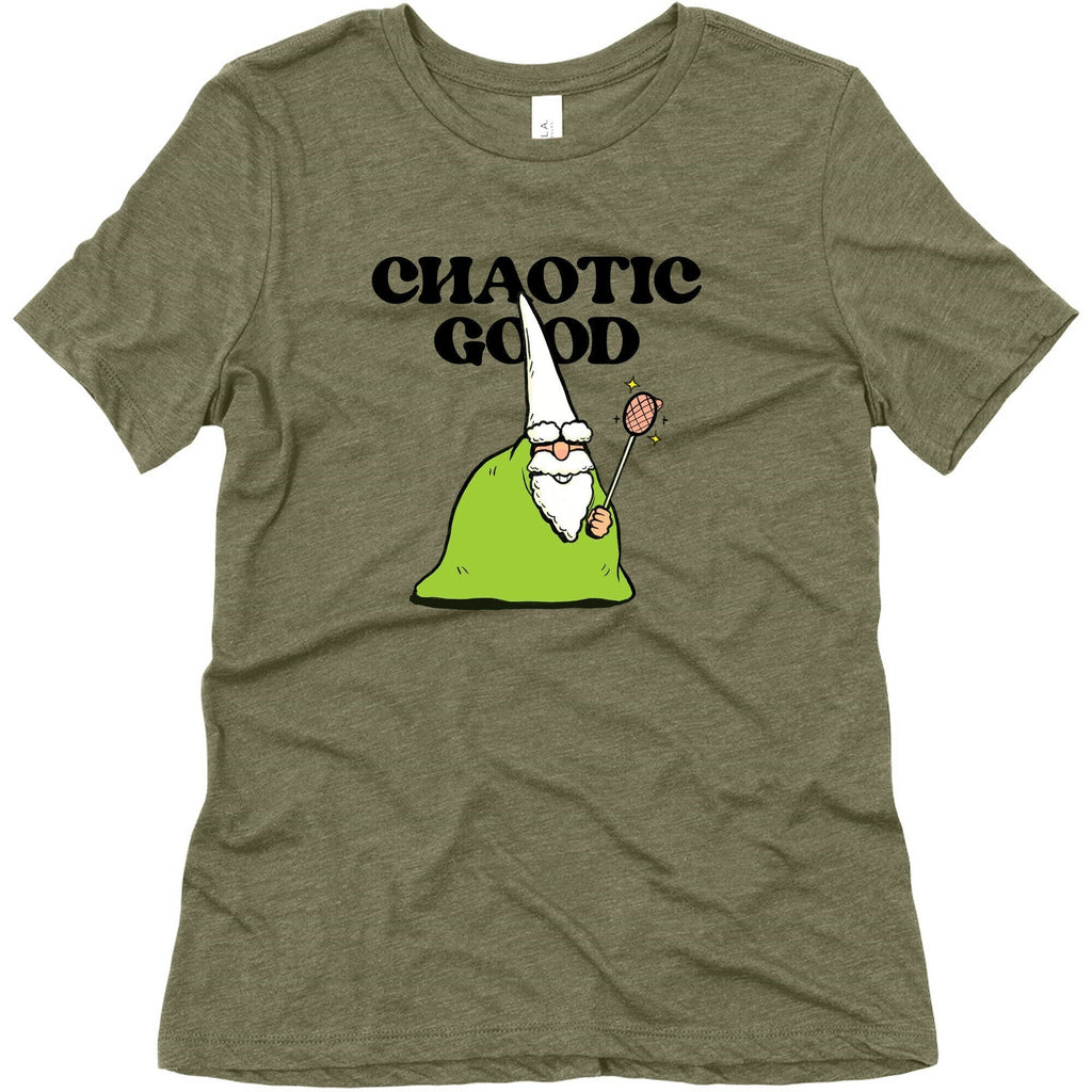 Chaotic Good Gnome Womens Triblend Tee Hoodie, Sweatshirt | CoreVibeTees.com (Image 4)