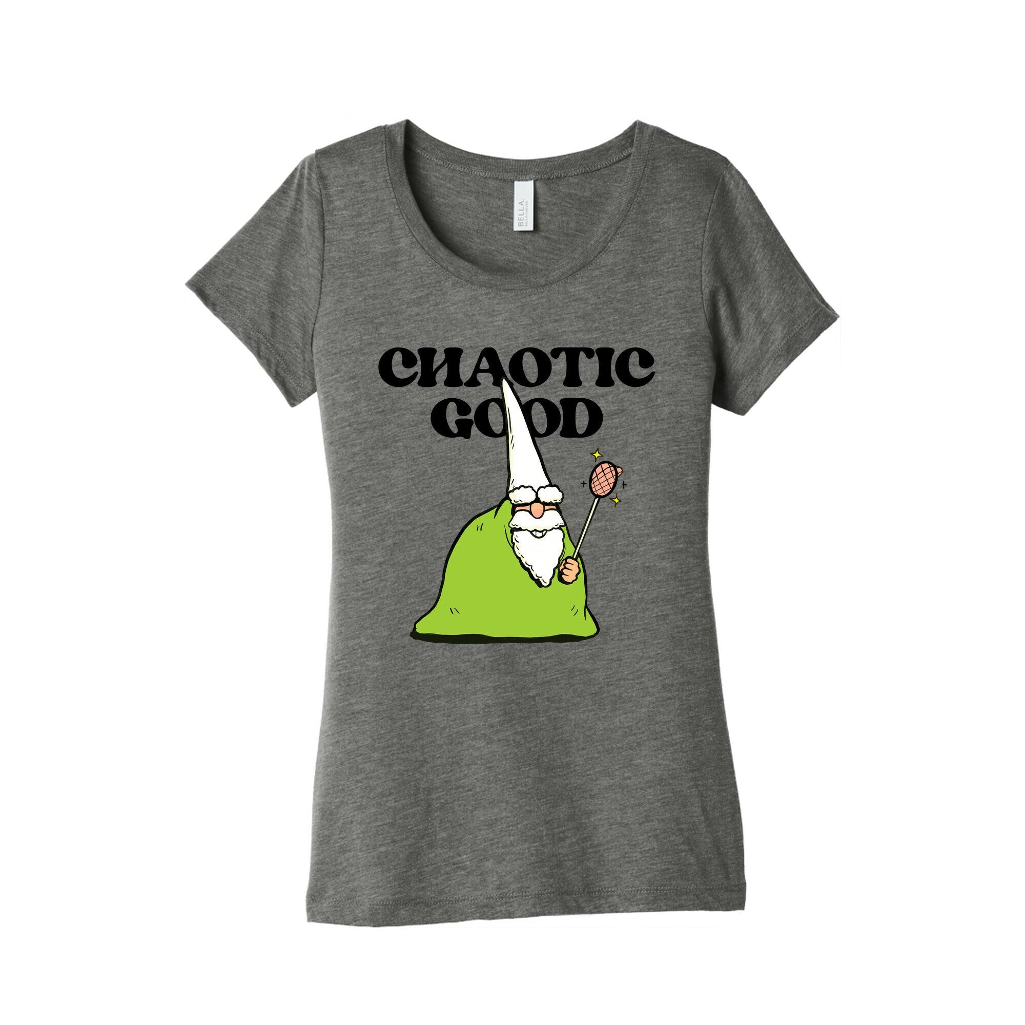 Chaotic Good Gnome Womens Triblend Tee Hoodie, Sweatshirt | CoreVibeTees.com (Image 2)