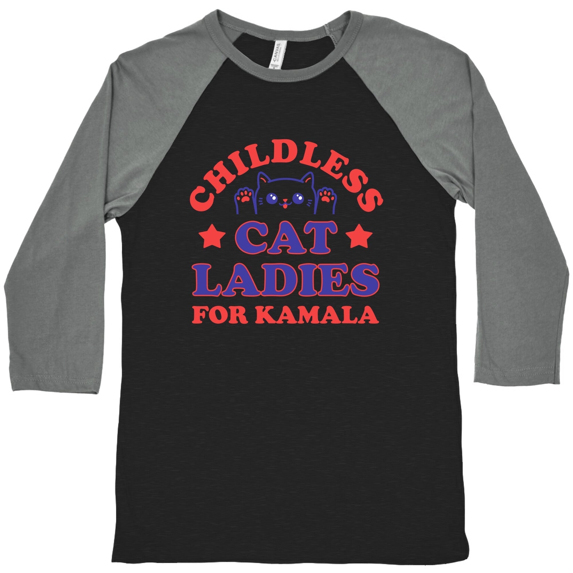 Childless Cat Ladies for Kamala Baseball Tee Hoodie, Sweatshirt | CoreVibeTees.com (Image 3)