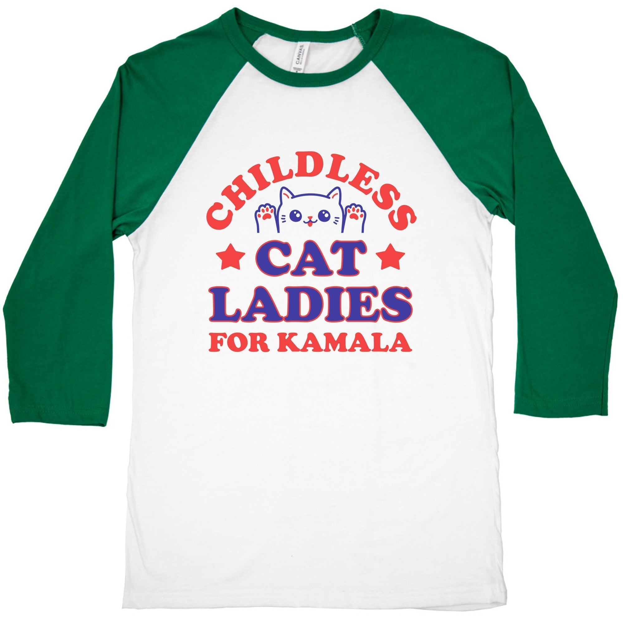 Childless Cat Ladies for Kamala Baseball Tee Hoodie, Sweatshirt | CoreVibeTees.com (Image 1)