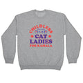Childless Cat Ladies for Kamala Crewneck Sweatshirt T-Shirts, Hoodie | CoreVibeTees.com (Image 1)