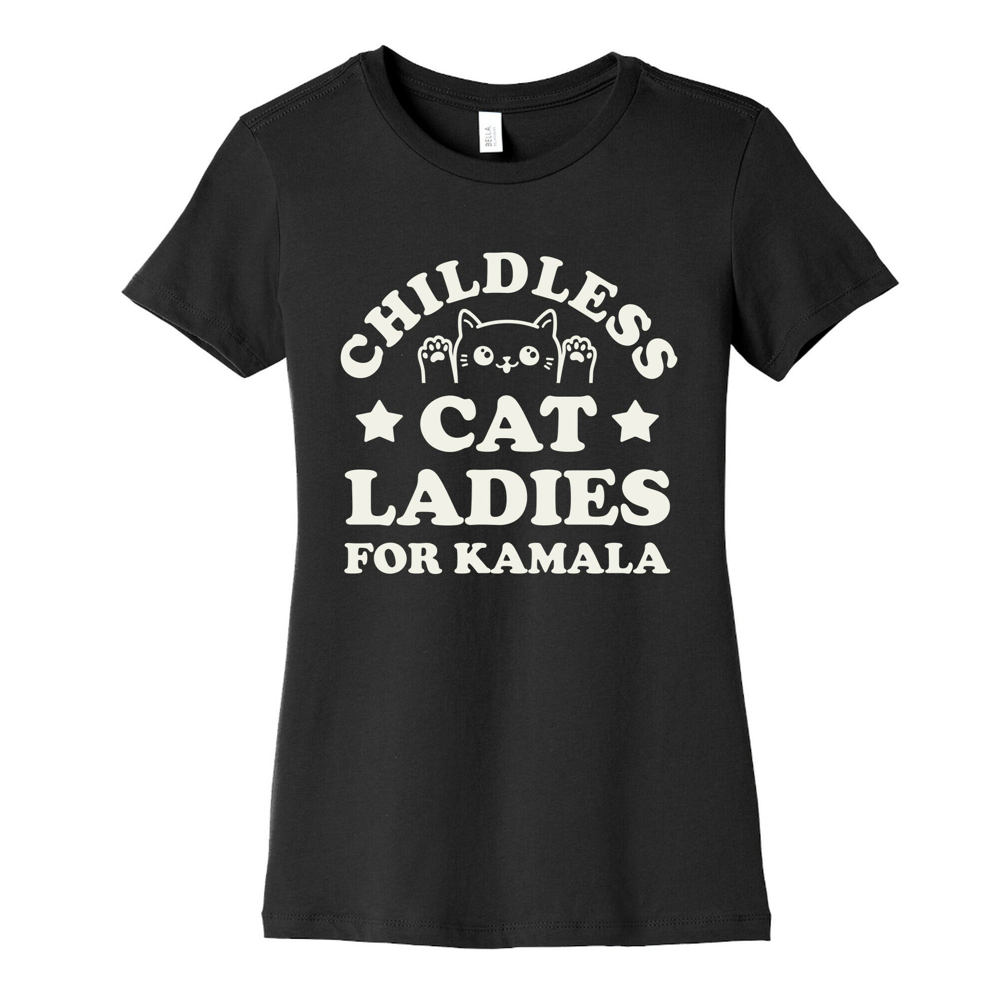 Childless Cat Ladies for Kamala Womens Cotton Tee Style001 Hoodie, Sweatshirt | CoreVibeTees.com (Image 3)