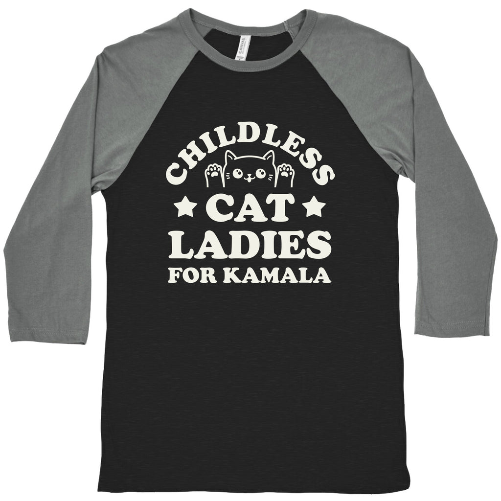 Childless Cat Ladies for Kamala Baseball Tee Style001 Hoodie, Sweatshirt | CoreVibeTees.com (Image 3)