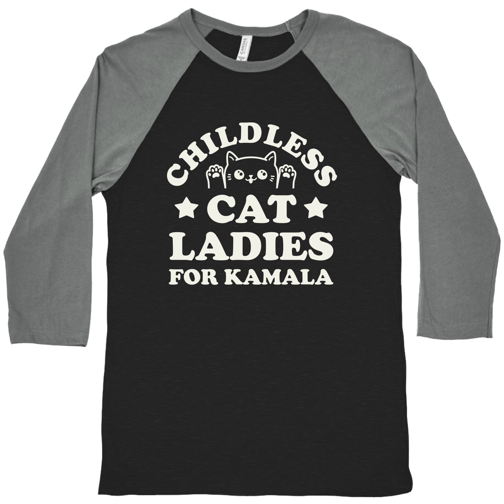 Childless Cat Ladies for Kamala Baseball Tee Style001 Hoodie, Sweatshirt | CoreVibeTees.com (Image 3)