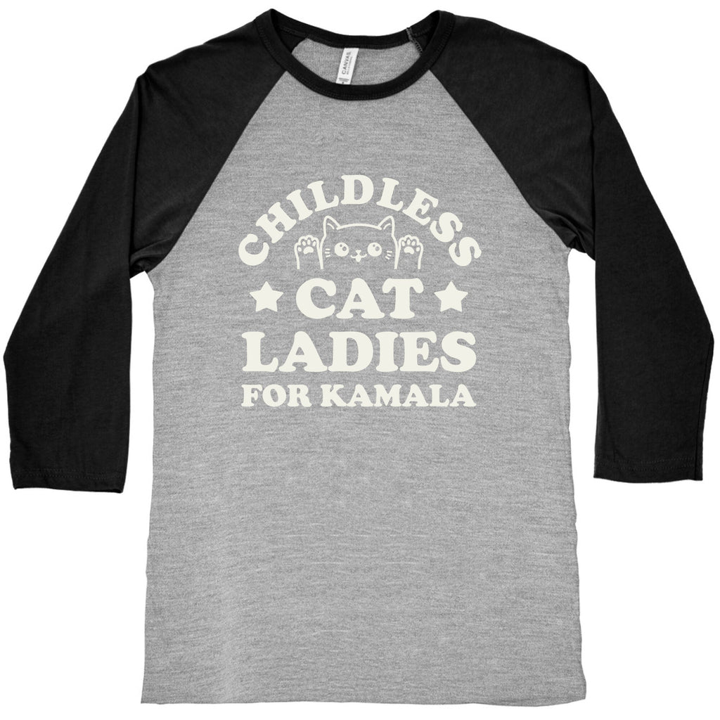 Childless Cat Ladies for Kamala Baseball Tee Style001 Hoodie, Sweatshirt | CoreVibeTees.com (Image 4)