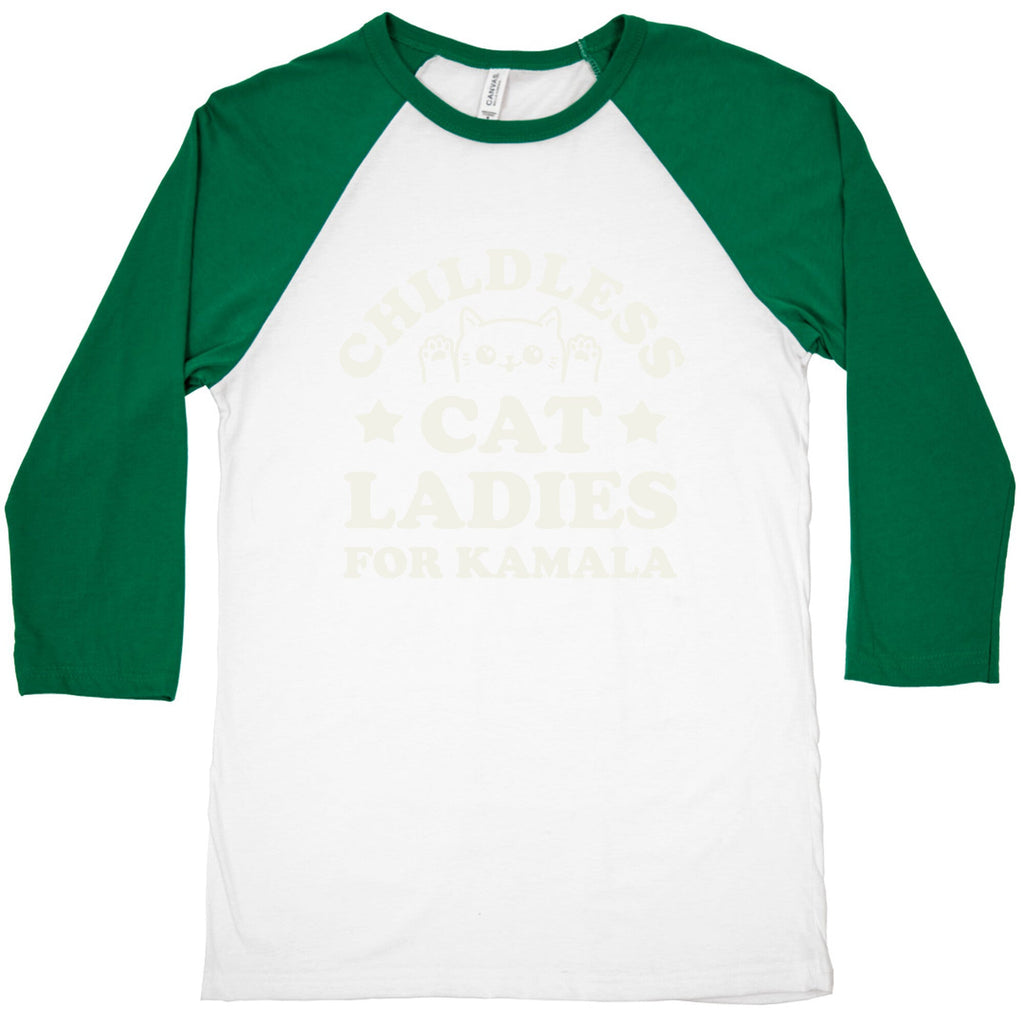 Childless Cat Ladies for Kamala Baseball Tee Style001 Hoodie, Sweatshirt | CoreVibeTees.com (Image 1)