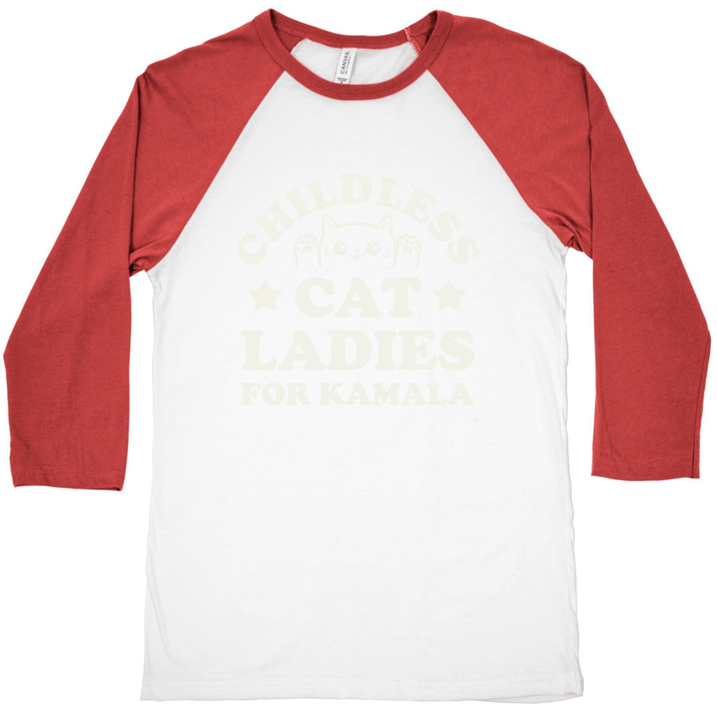 Childless Cat Ladies for Kamala Baseball Tee Style001 Hoodie, Sweatshirt | CoreVibeTees.com (Image 2)