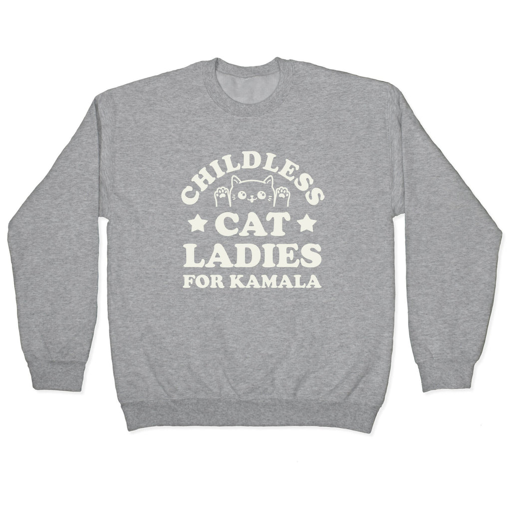 Childless Cat Ladies for Kamala Crewneck Sweatshirt Style001 T-Shirts, Hoodie | CoreVibeTees.com (Image 2)
