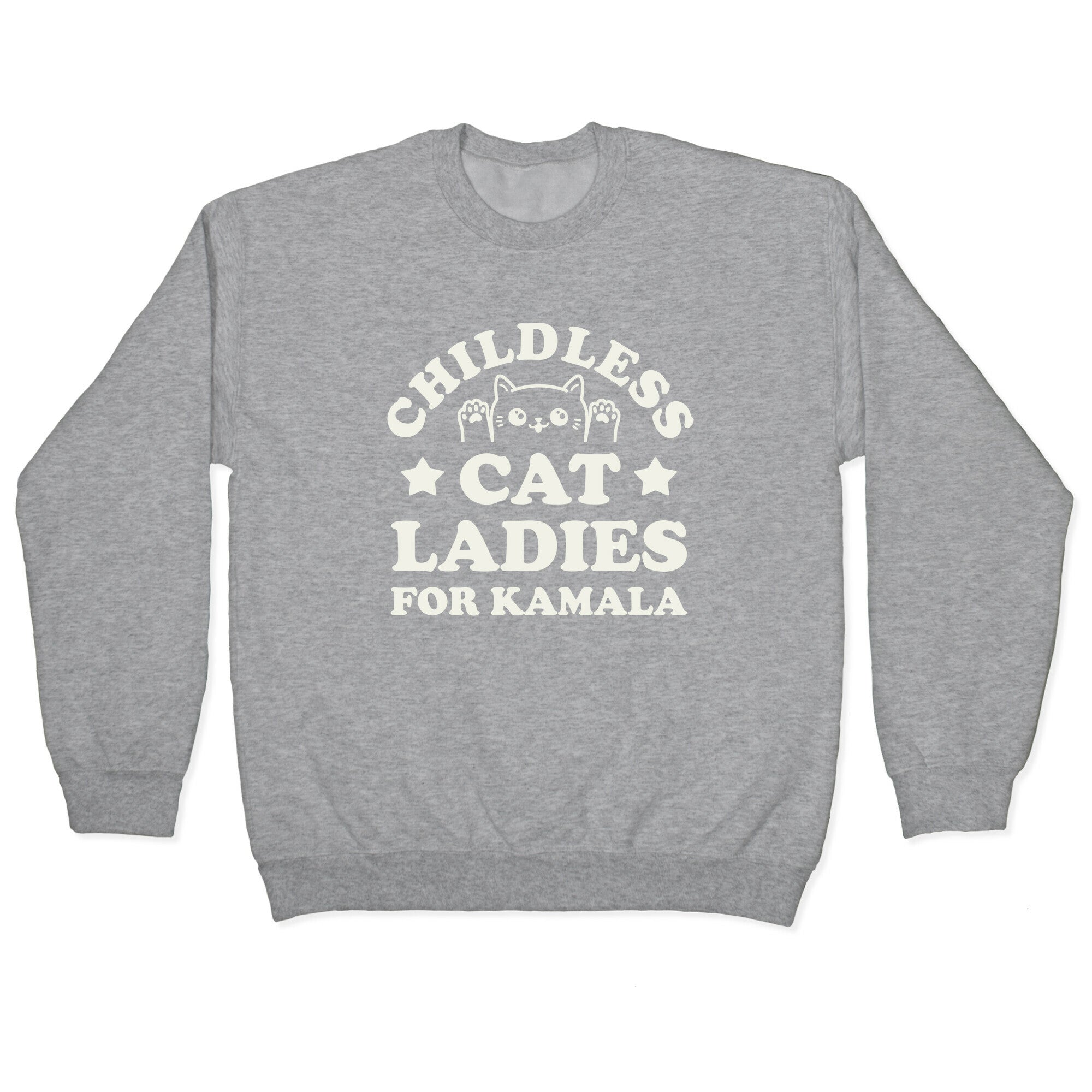 Childless Cat Ladies for Kamala Crewneck Sweatshirt Style001 T-Shirts, Hoodie | CoreVibeTees.com (Image 2)