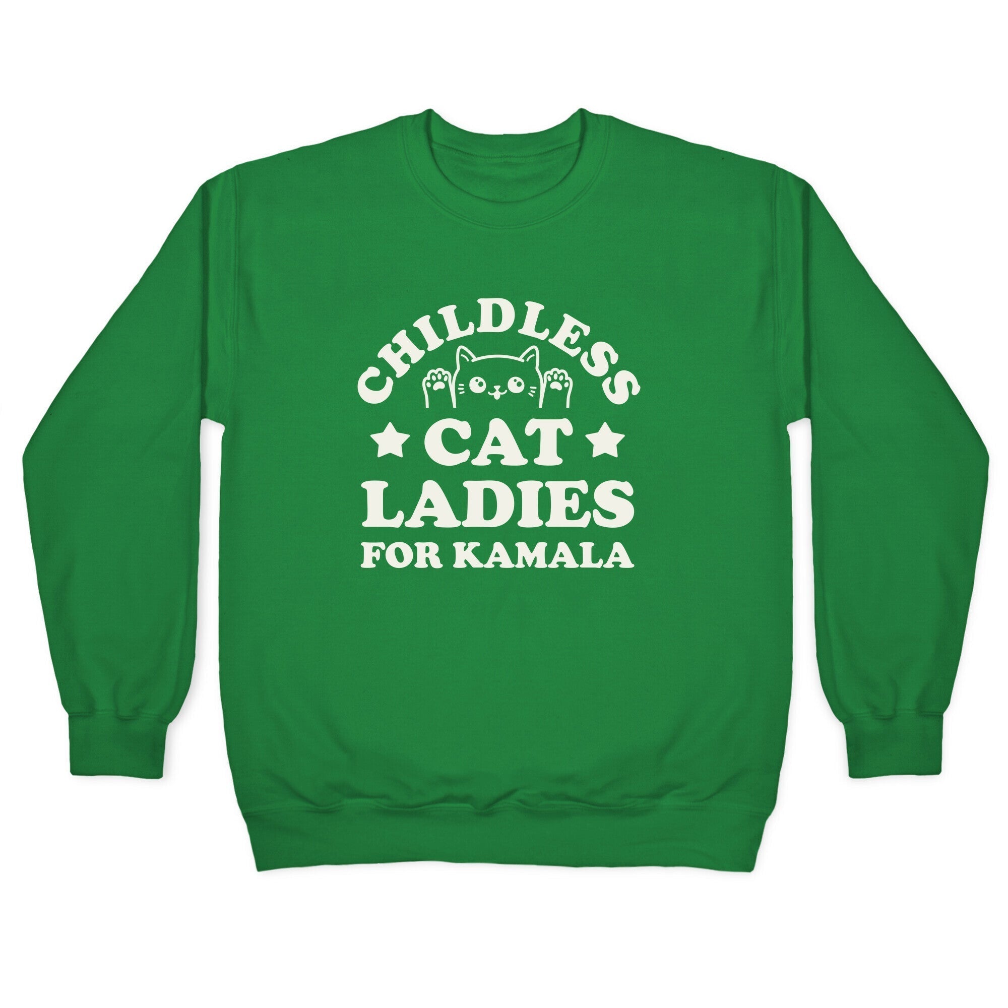 Childless Cat Ladies for Kamala Crewneck Sweatshirt Style001 T-Shirts, Hoodie | CoreVibeTees.com (Image 3)