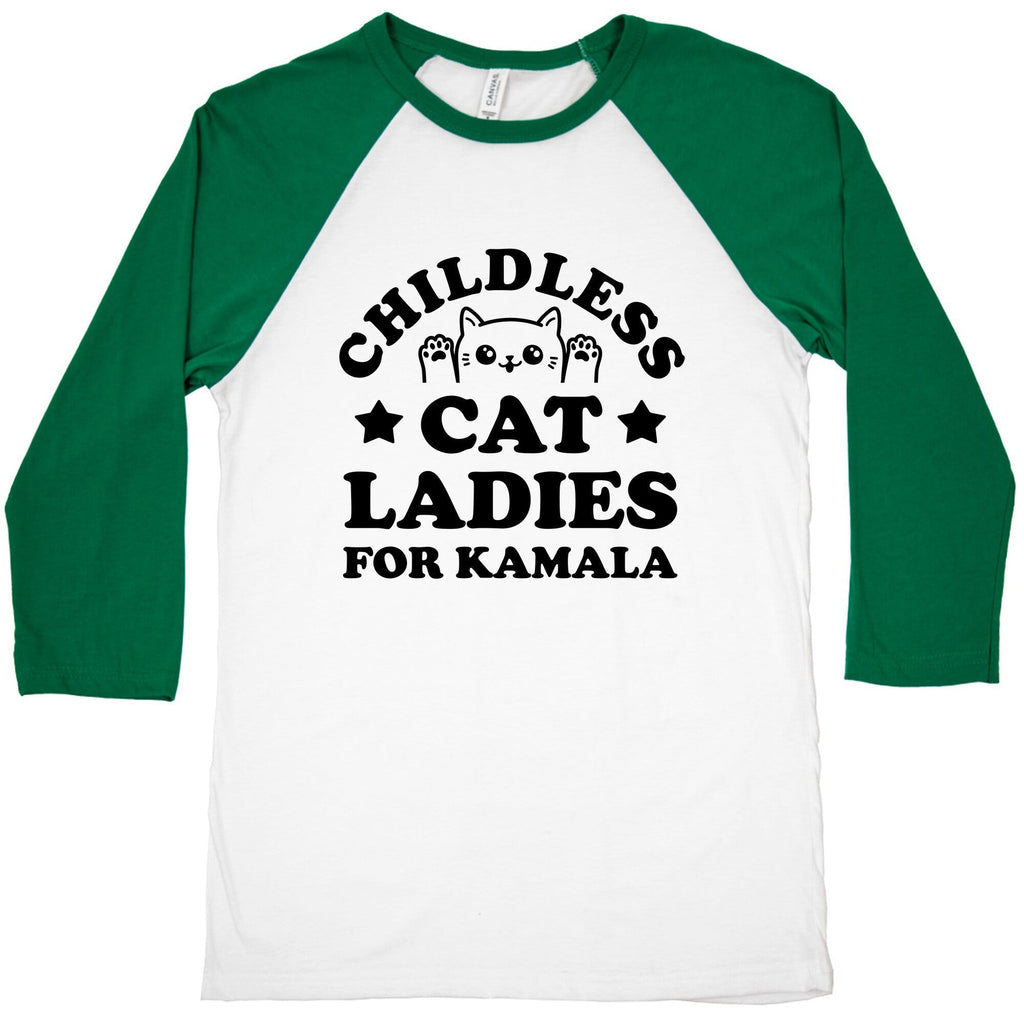 Childless Cat Ladies for Kamala Baseball Tee Style002 Hoodie, Sweatshirt | CoreVibeTees.com (Image 2)