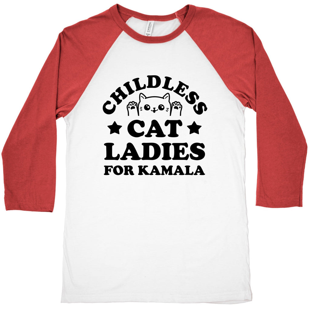 Childless Cat Ladies for Kamala Baseball Tee Style002 Hoodie, Sweatshirt | CoreVibeTees.com (Image 1)