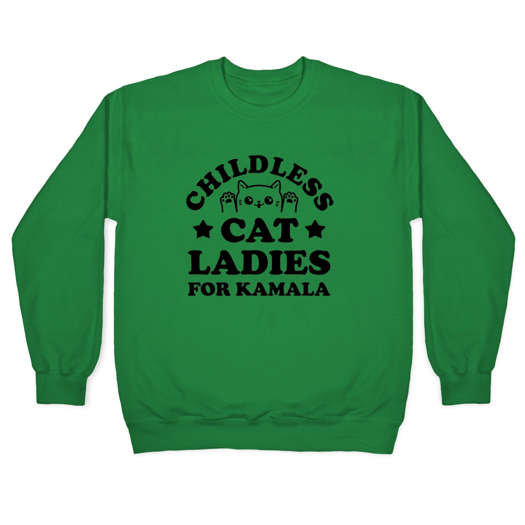 Childless Cat Ladies for Kamala Crewneck Sweatshirt Style002 T-Shirts, Hoodie | CoreVibeTees.com (Image 2)