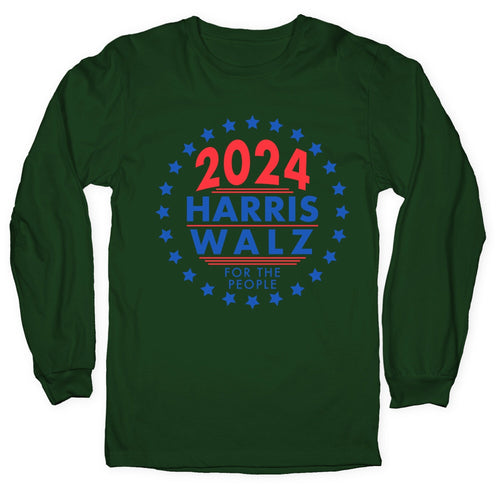 2024 Harris Walz For The People Longsleeve Tee Hoodie, Sweatshirt | CoreVibeTees.com (Image 2)