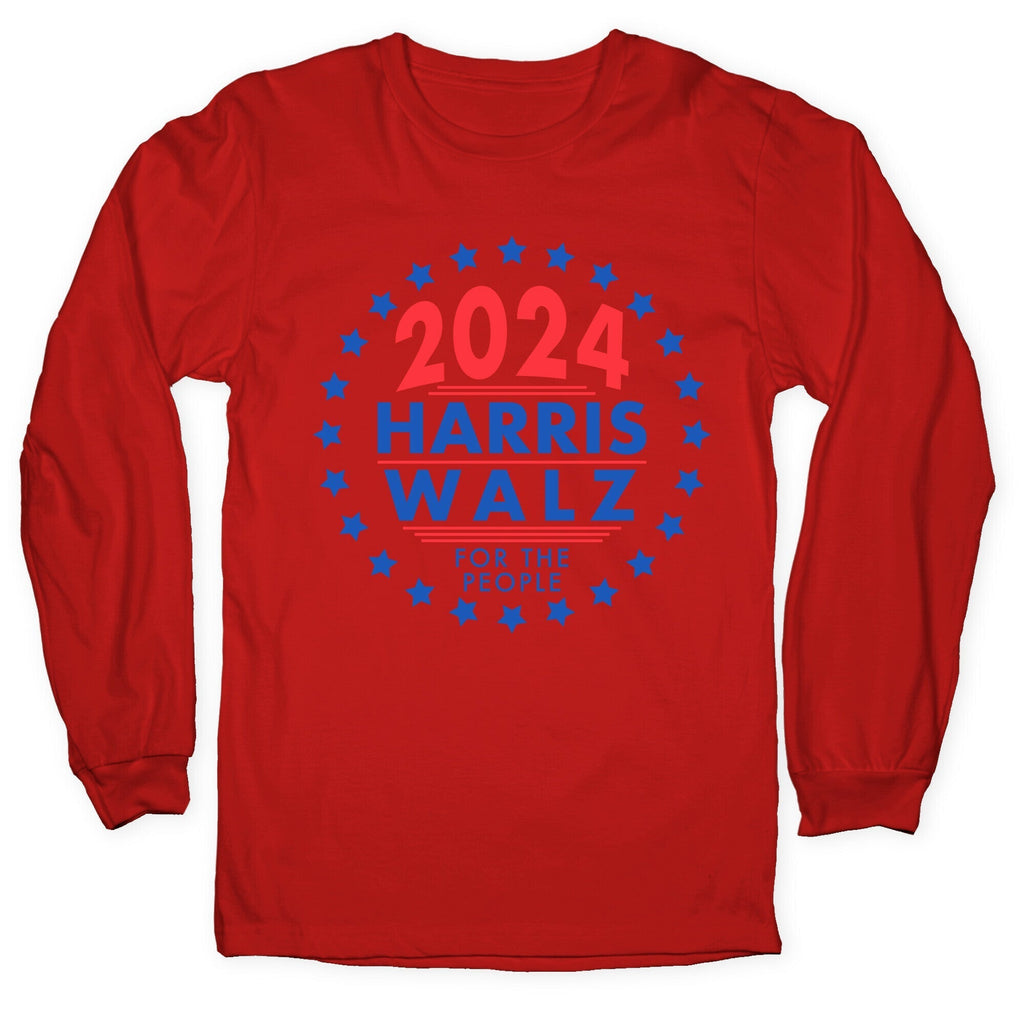 2024 Harris Walz For The People Longsleeve Tee Hoodie, Sweatshirt | CoreVibeTees.com (Image 3)