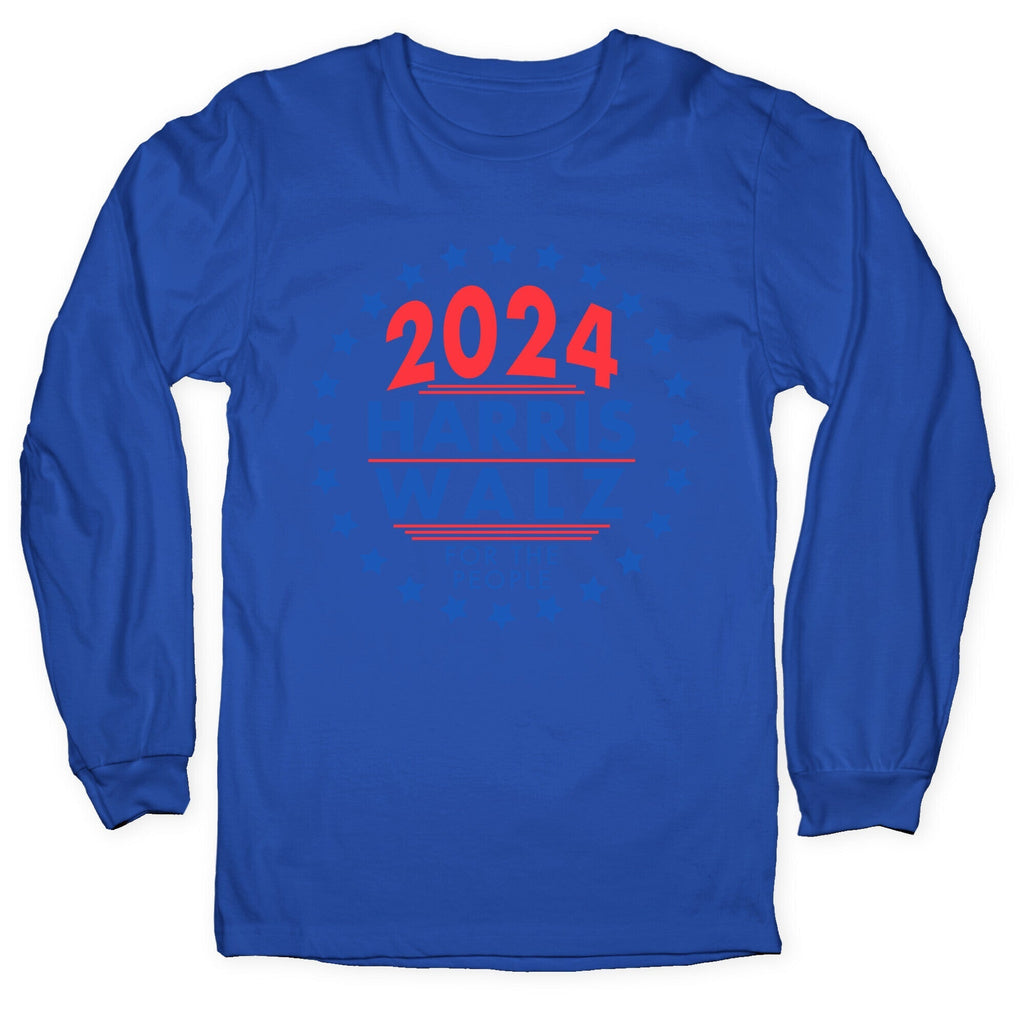 2024 Harris Walz For The People Longsleeve Tee Hoodie, Sweatshirt | CoreVibeTees.com (Image 4)
