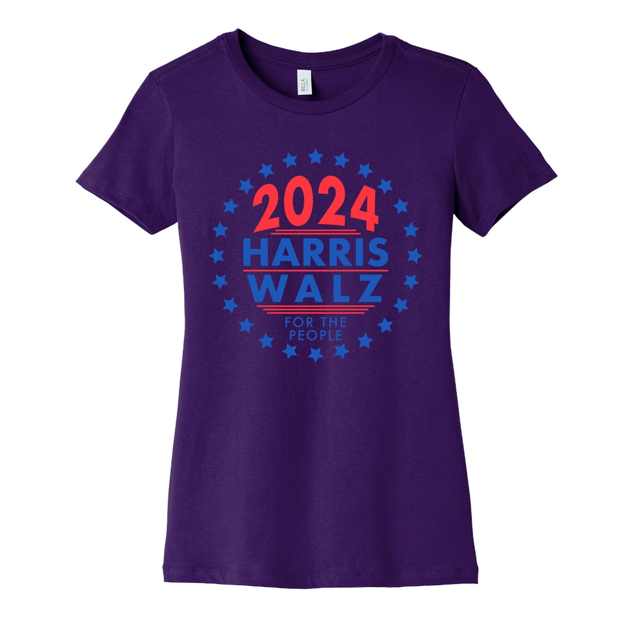 2024 Harris Walz For The People Womens Cotton Tee Hoodie, Sweatshirt | CoreVibeTees.com (Image 4)