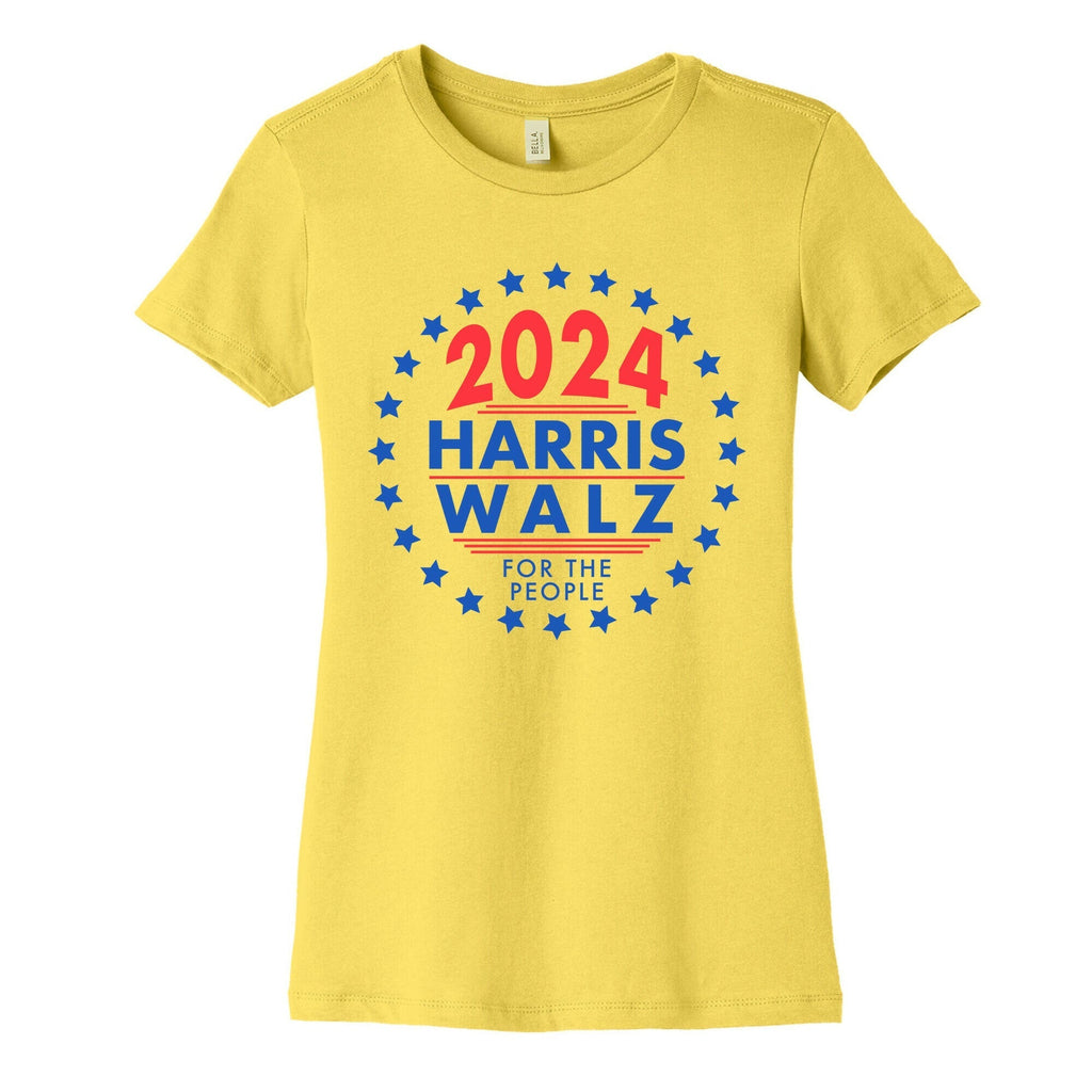 2024 Harris Walz For The People Womens Cotton Tee Hoodie, Sweatshirt | CoreVibeTees.com (Image 5)
