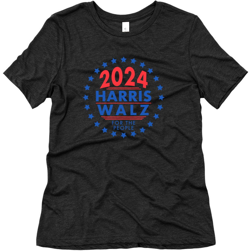 2024 Harris Walz For The People Womens Triblend Tee Hoodie, Sweatshirt | CoreVibeTees.com (Image 2)