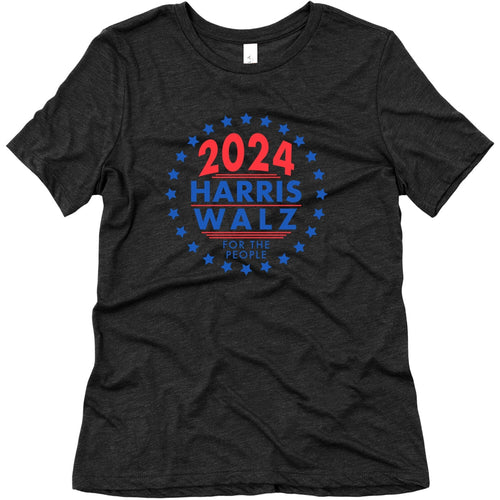 2024 Harris Walz For The People Womens Triblend Tee Hoodie, Sweatshirt | CoreVibeTees.com (Image 2)
