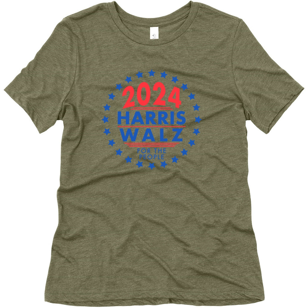 2024 Harris Walz For The People Womens Triblend Tee Hoodie, Sweatshirt | CoreVibeTees.com (Image 4)