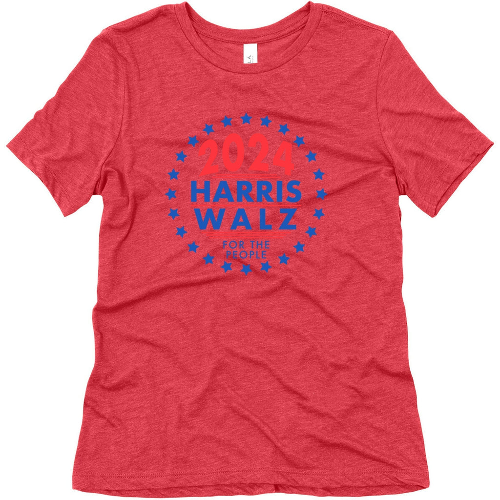 2024 Harris Walz For The People Womens Triblend Tee Hoodie, Sweatshirt | CoreVibeTees.com (Image 5)