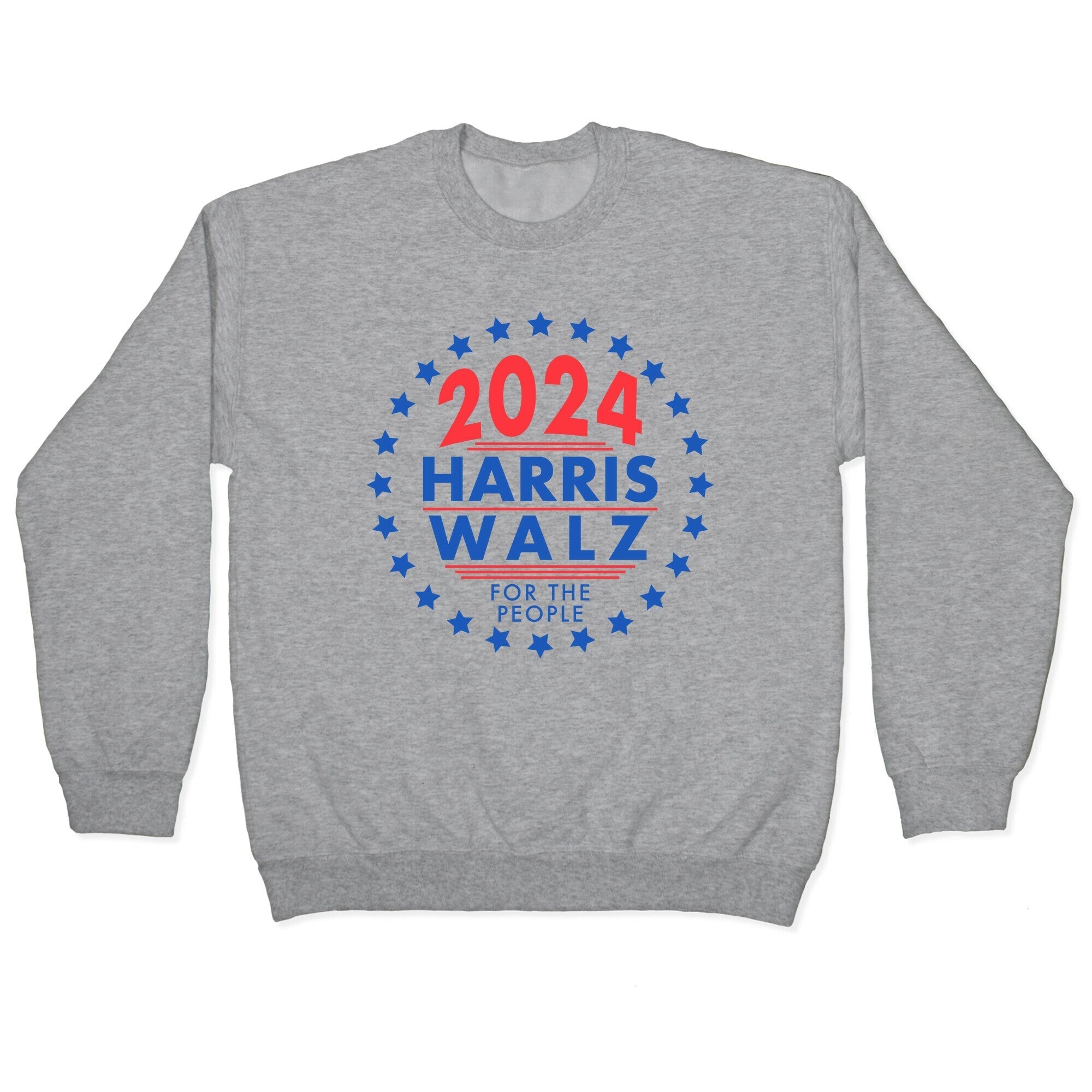 2024 Harris Walz For The People Crewneck Sweatshirt T-Shirts, Hoodie | CoreVibeTees.com (Image 1)