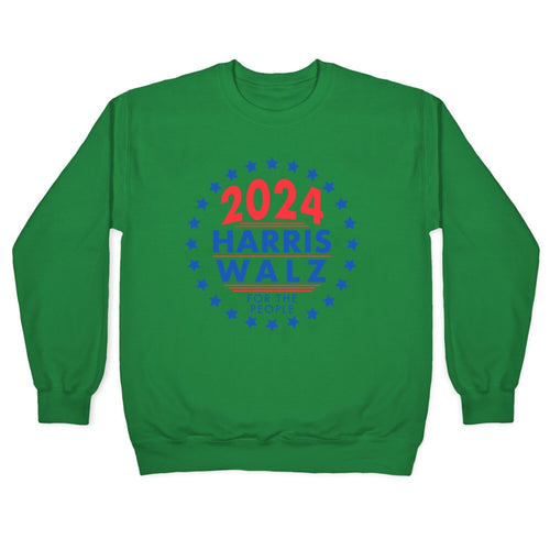 2024 Harris Walz For The People Crewneck Sweatshirt T-Shirts, Hoodie | CoreVibeTees.com (Image 2)