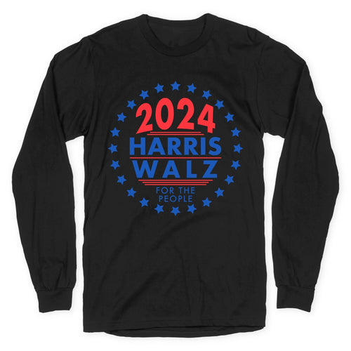 2024 Harris Walz For The People Longsleeve Tee Style001 Hoodie, Sweatshirt | CoreVibeTees.com (Image 1)