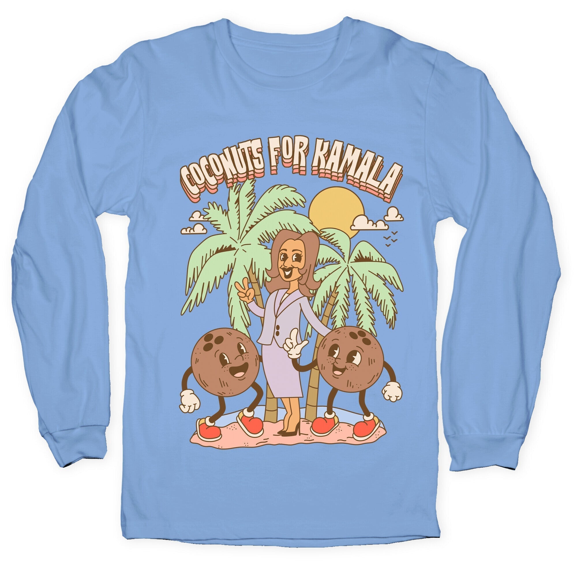 Coconuts For Kamala Longsleeve Tee Hoodie, Sweatshirt | CoreVibeTees.com (Image 1)