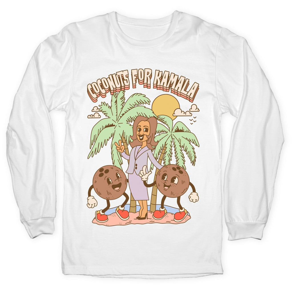 Coconuts For Kamala Longsleeve Tee Hoodie, Sweatshirt | CoreVibeTees.com (Image 5)