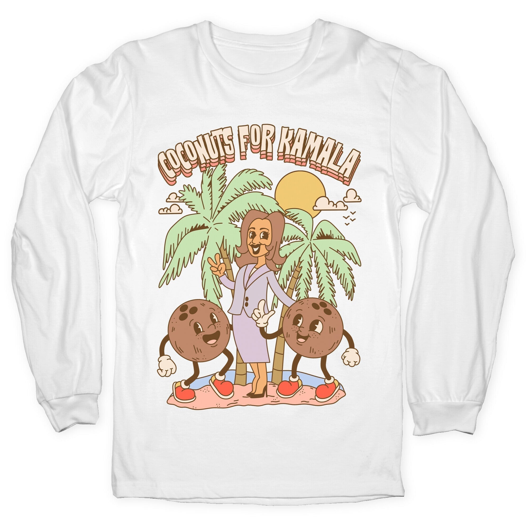 Coconuts For Kamala Longsleeve Tee Hoodie, Sweatshirt | CoreVibeTees.com (Image 5)