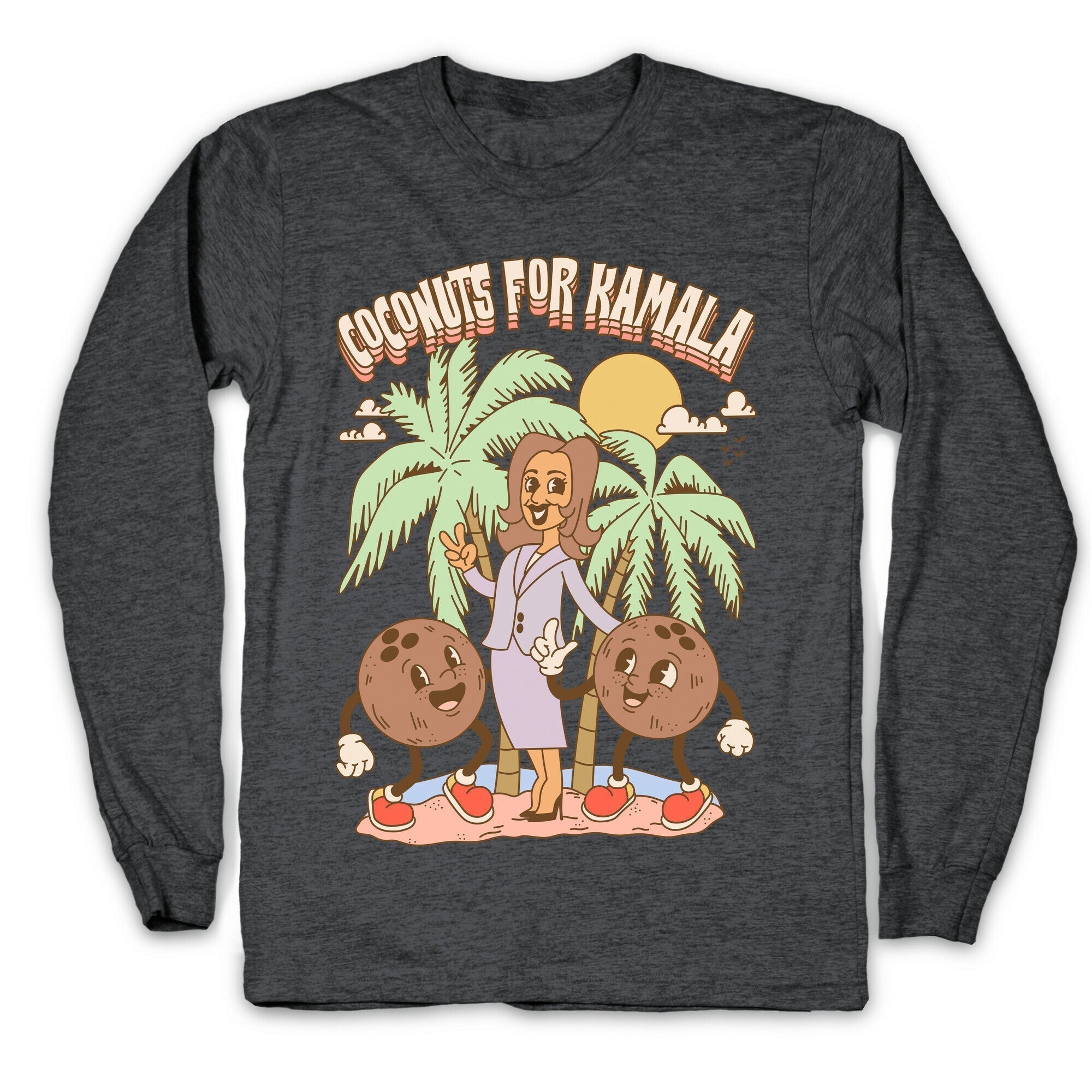 Coconuts For Kamala Longsleeve Tee Style001 Hoodie, Sweatshirt | CoreVibeTees.com (Image 3)