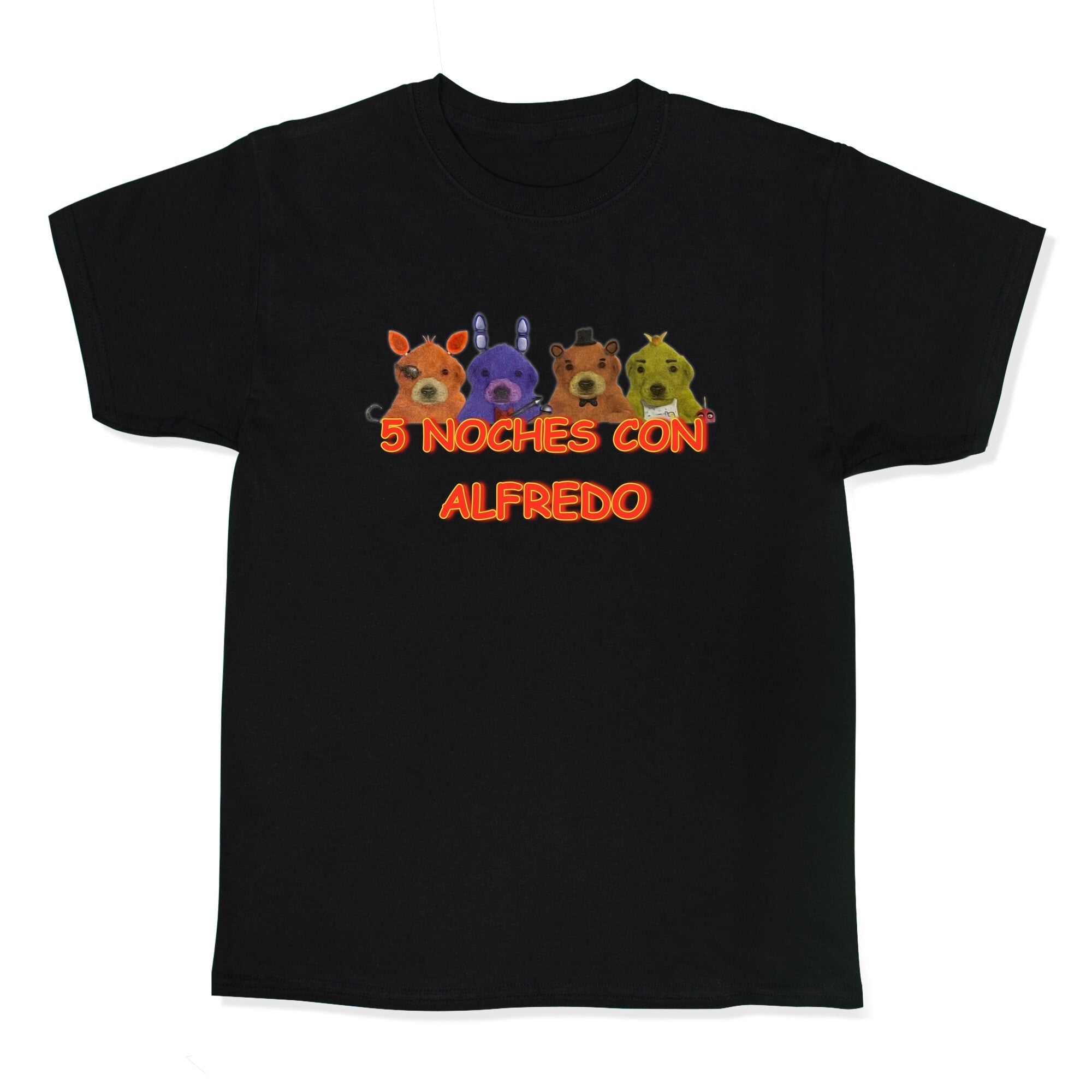 5 Noches Con Alfredo Kids Tee Hoodie, Sweatshirt | CoreVibeTees.com (Image 1)