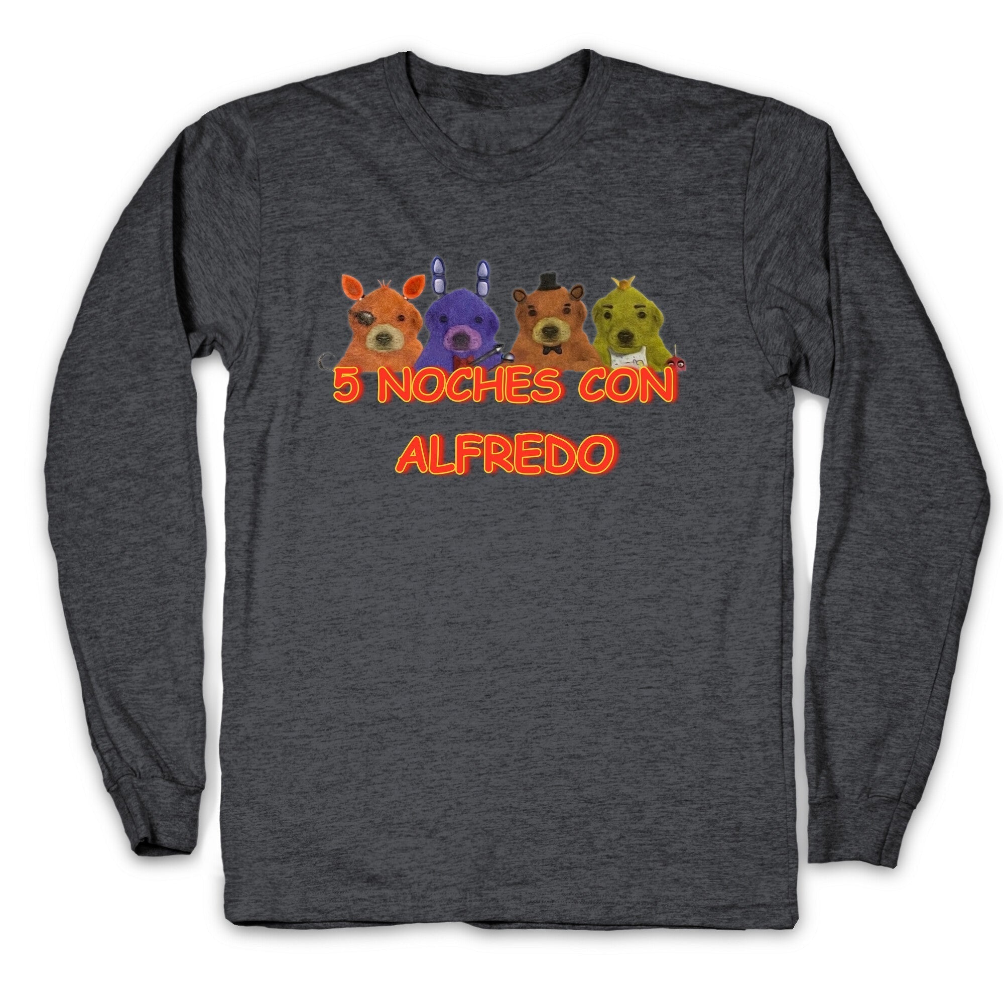 5 Noches Con Alfredo Longsleeve Tee Hoodie, Sweatshirt | CoreVibeTees.com (Image 2)